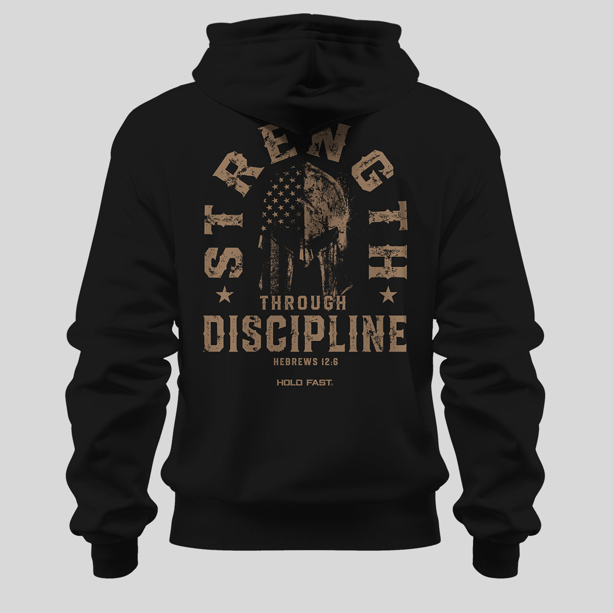 HOLD FAST Mens Hoodie Strength Through Discipline Main image