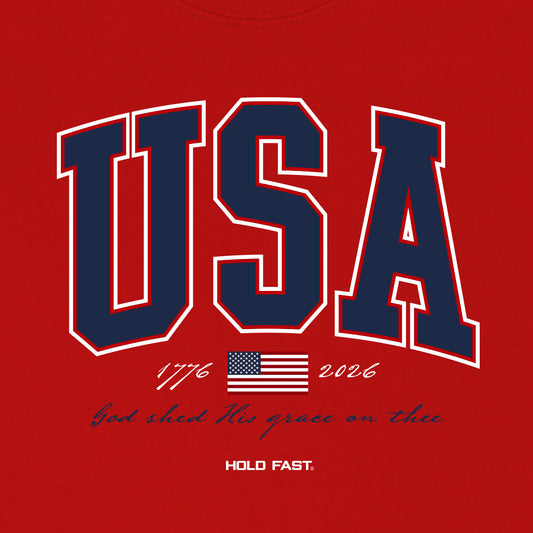HOLD FAST Kidz T-Shirt USA Strong Red