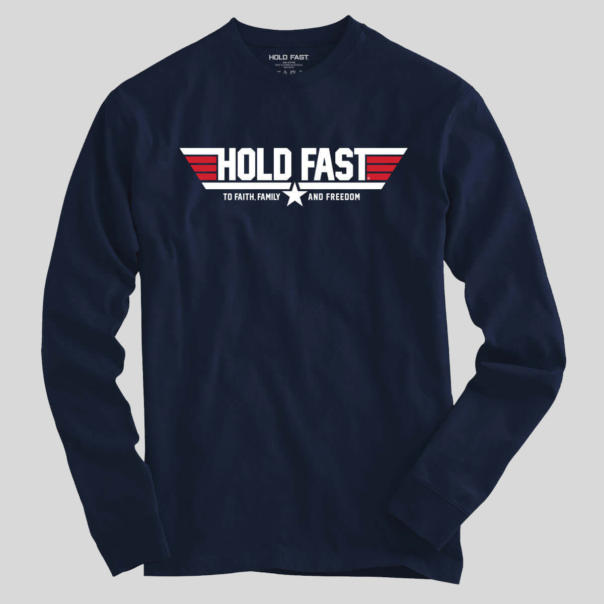 Hold Fast Mens Long Sleeve T-Shirt Soar On Wings Secondary image