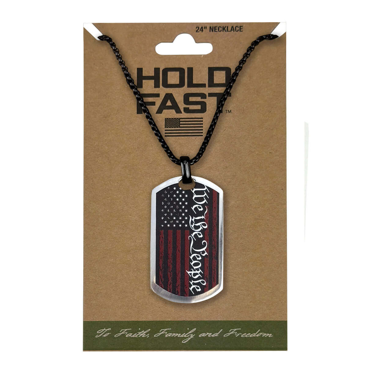 HOLD FAST Mens Necklace We The People Flag