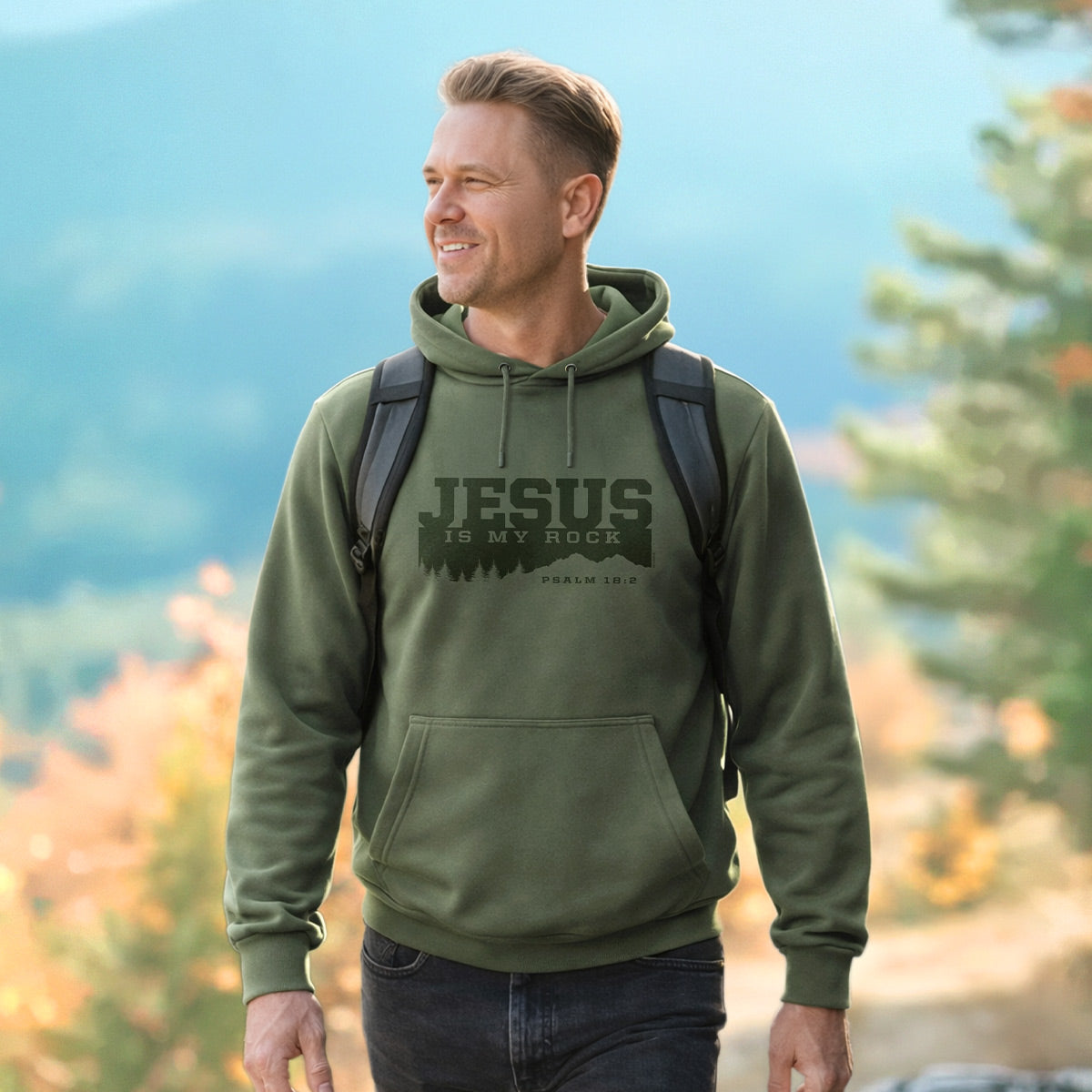 Kerusso Mens Hoodie Jesus Is My Rock