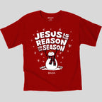 Kerusso Kids Christmas T-Shirt Jesus Is The Reason Snowman