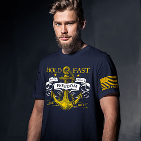 HOLD FAST Mens T-Shirt Anchored to God Hebrews 10:23