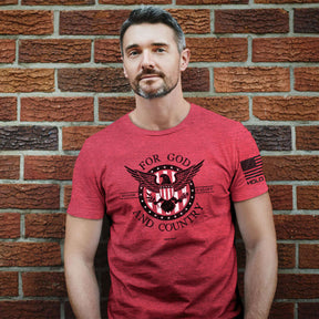 HOLD FAST Mens T-Shirt Honor And Glory God And Country