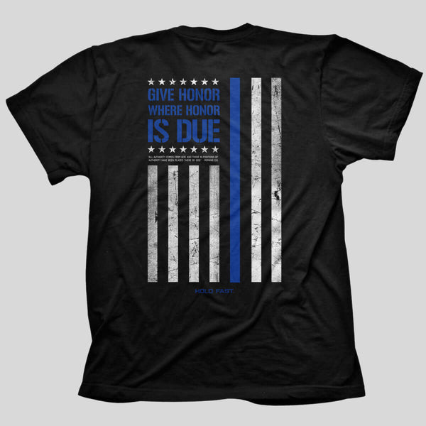 T-shirt Homme 'Bénis Soient Les Artisans De Paix' Avec Ligne Bleue Fine - Taille S à 4XL, Coton Gildan