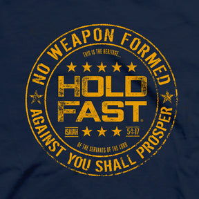 HOLD FAST No Weapon Formed Shall Prosper Christian Shirt for Men