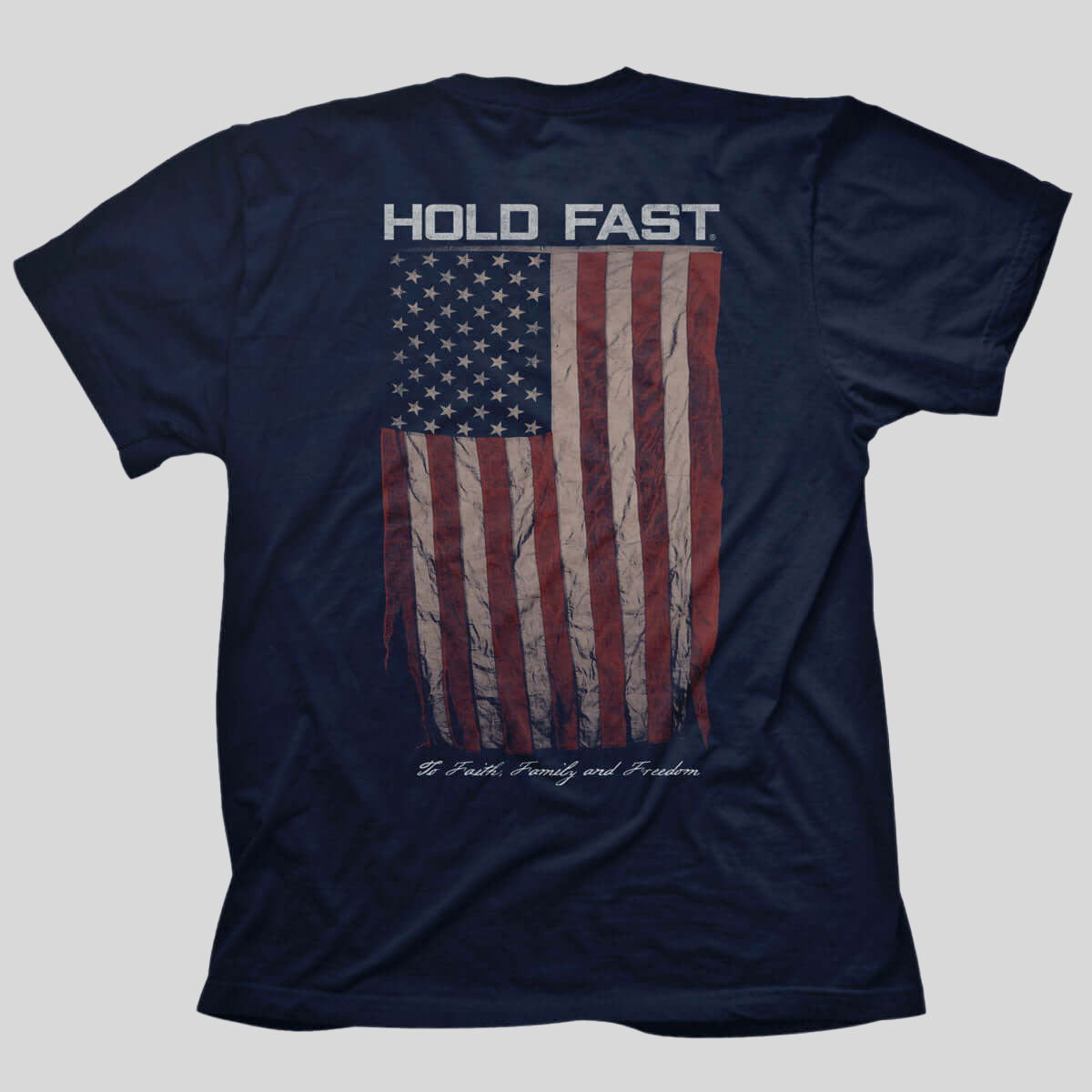 HOLD FAST Mens T-Shirt Battle Flag Main image