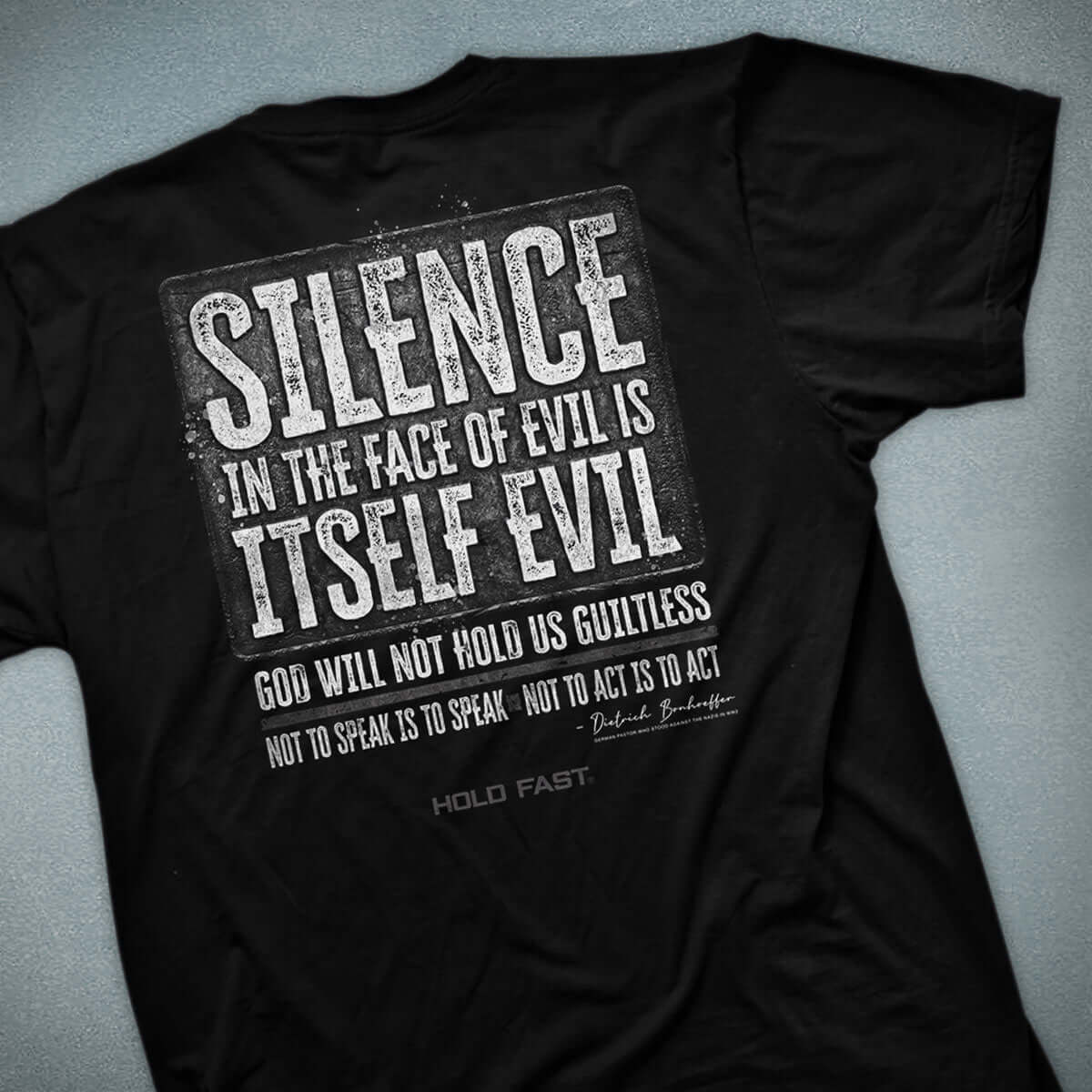 HOLD FAST Mens T-Shirt Silence By Bonhoeffer