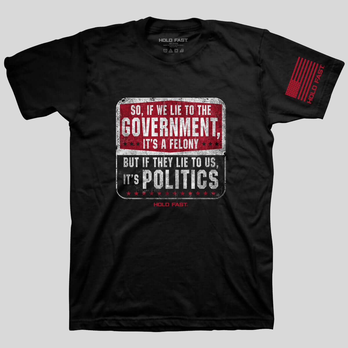 HOLD FAST Mens T-Shirt Lie Main image