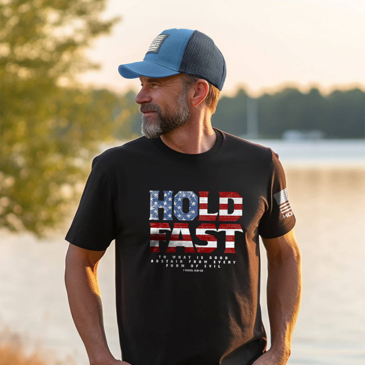 HOLD FAST Mens T-Shirt Hold Fast Flag