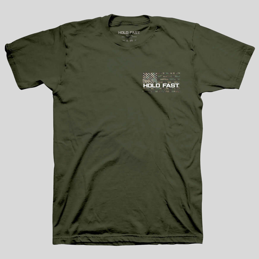 HOLD FAST Mens T-Shirt We The People Flag