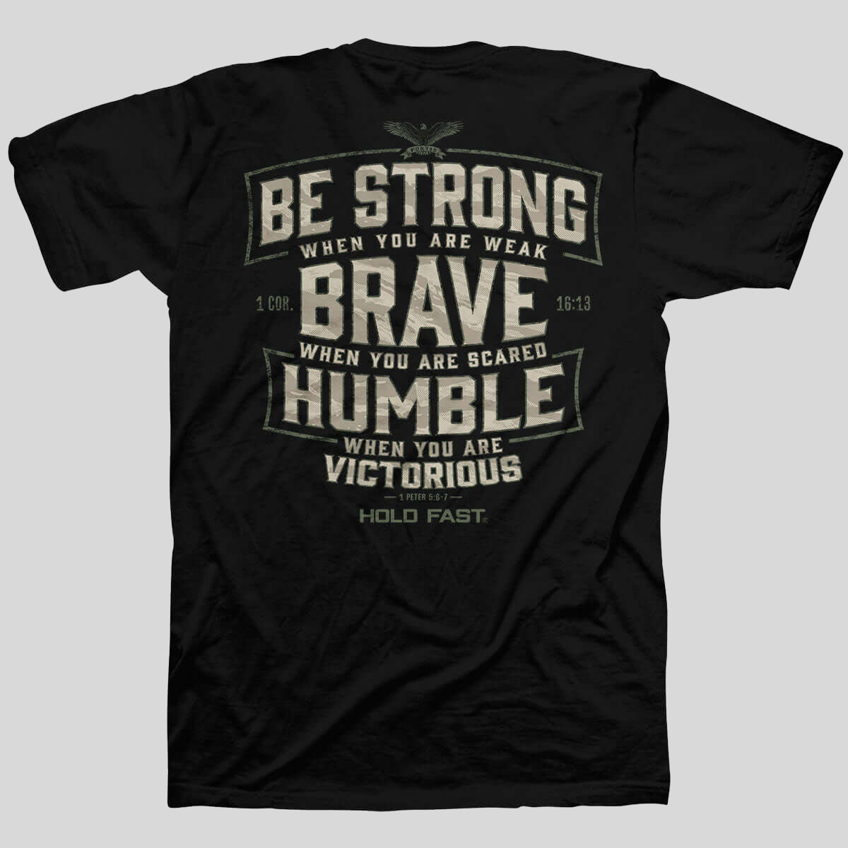 Hold Fast Mens T-Shirt Brave Strong Humble Main image