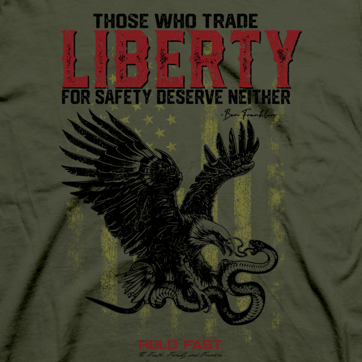 HOLD FAST Mens T-Shirt Liberty Eagle Secondary image
