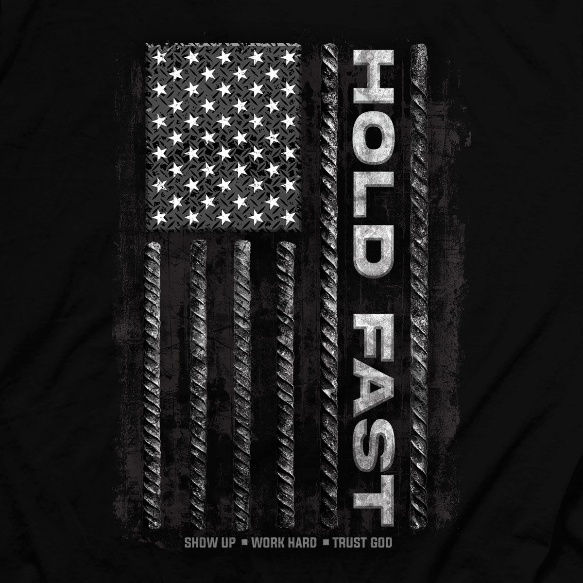 HOLD FAST Mens T-Shirt Rebar Flag