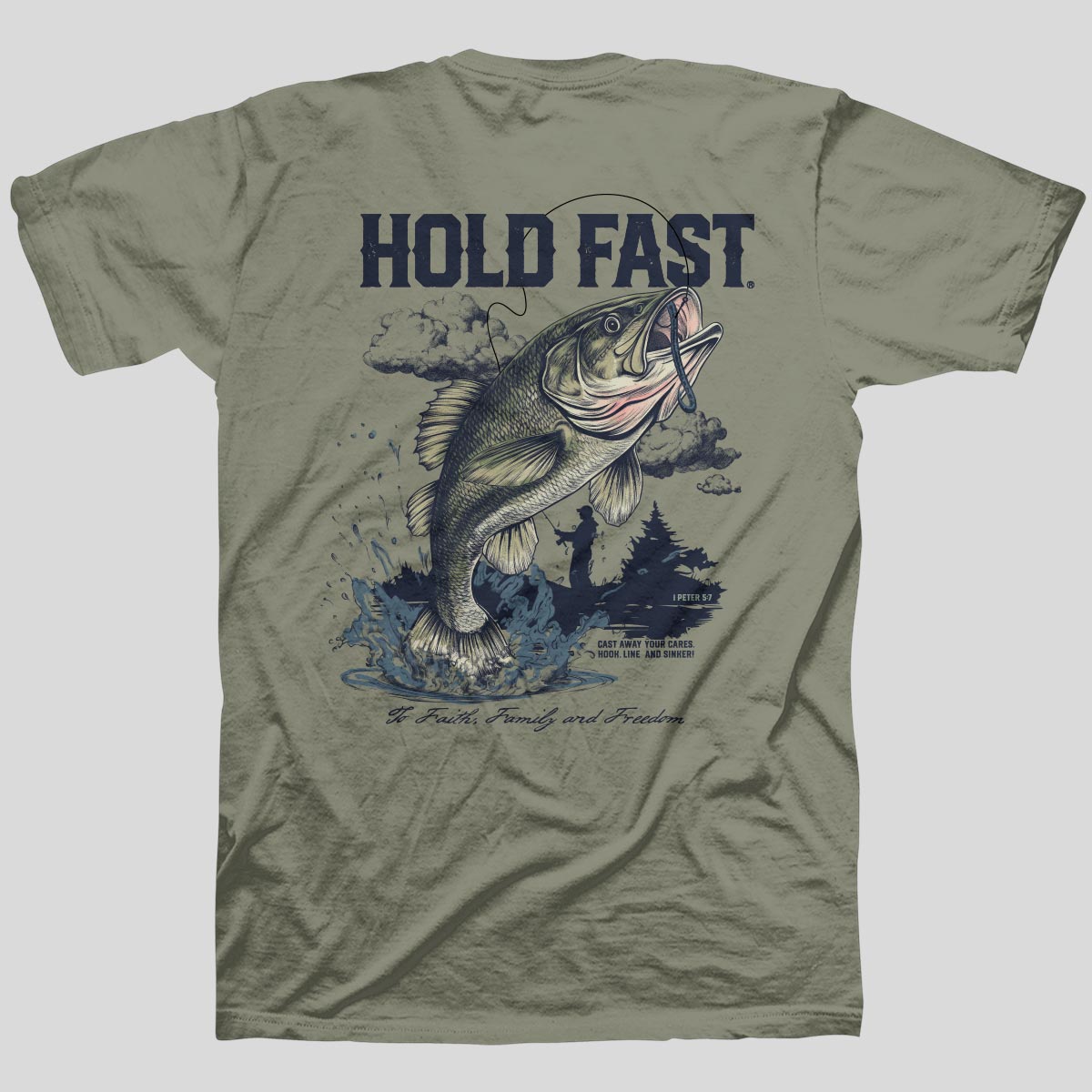 HOLD FAST Mens T-Shirt Fishing