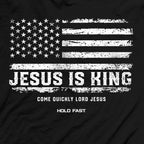 HOLD FAST Mens T-Shirt Jesus Is King Flag