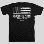 HOLD FAST Mens T-Shirt Jesus Is King Flag