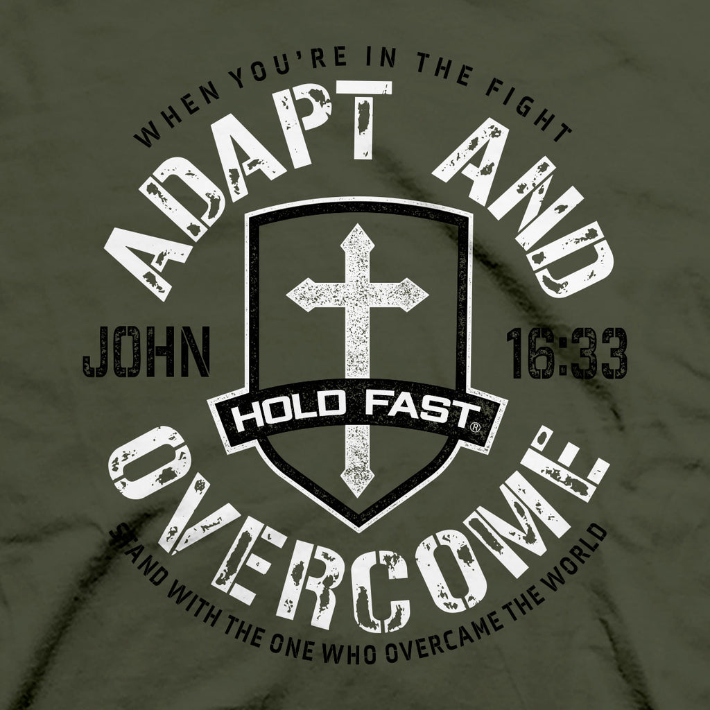HOLD FAST Mens T-Shirt Adapt And Overcome