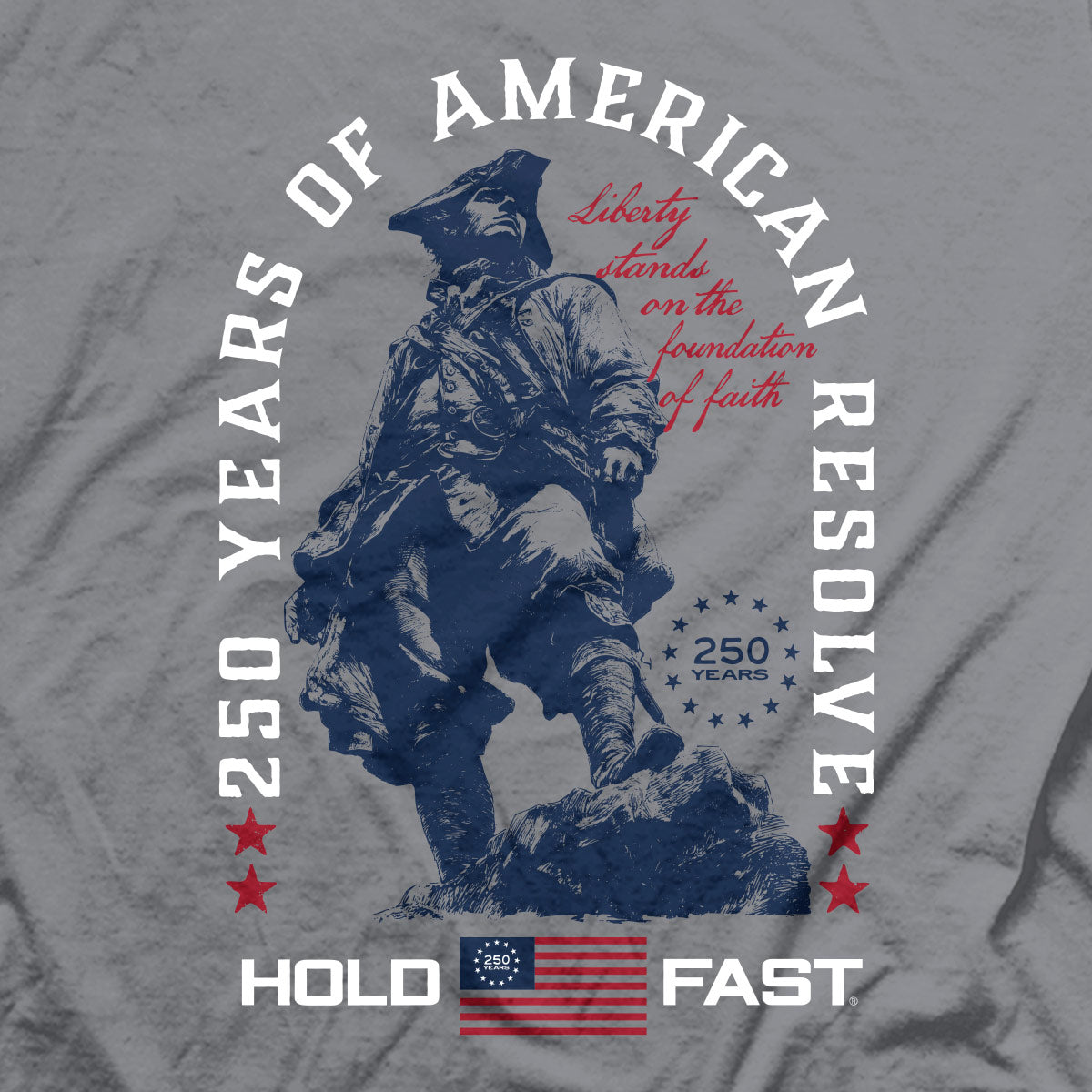 HOLD FAST Adult T-Shirt Colonial Soldier