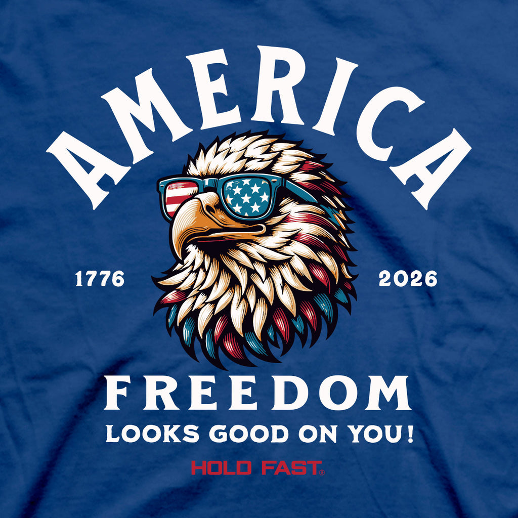 HOLD FAST Adult T-Shirt America Eagle