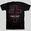 HOLD FAST Mens T-Shirt One Nation Sketch Flag