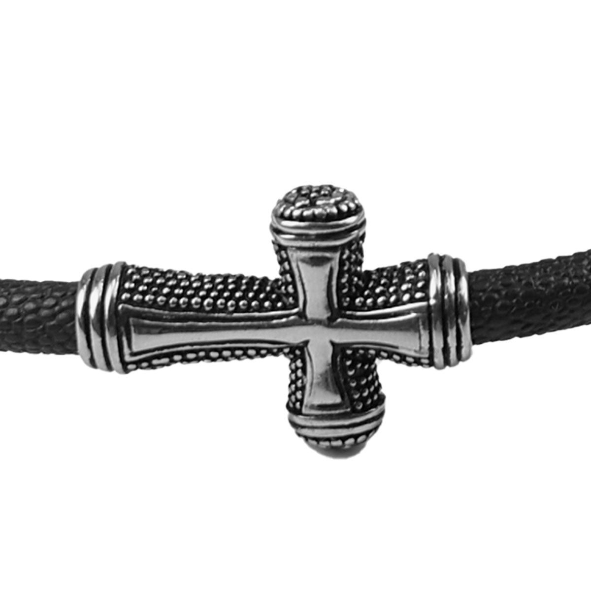 Kerusso Mens Bracelet Textured Cross Secondary image