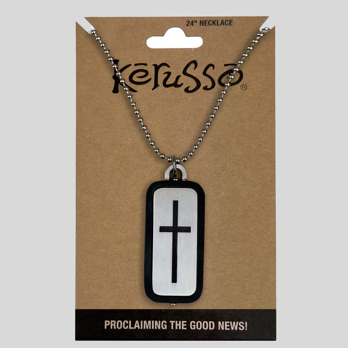 Kerusso Mens Necklace John 3:16 Cross