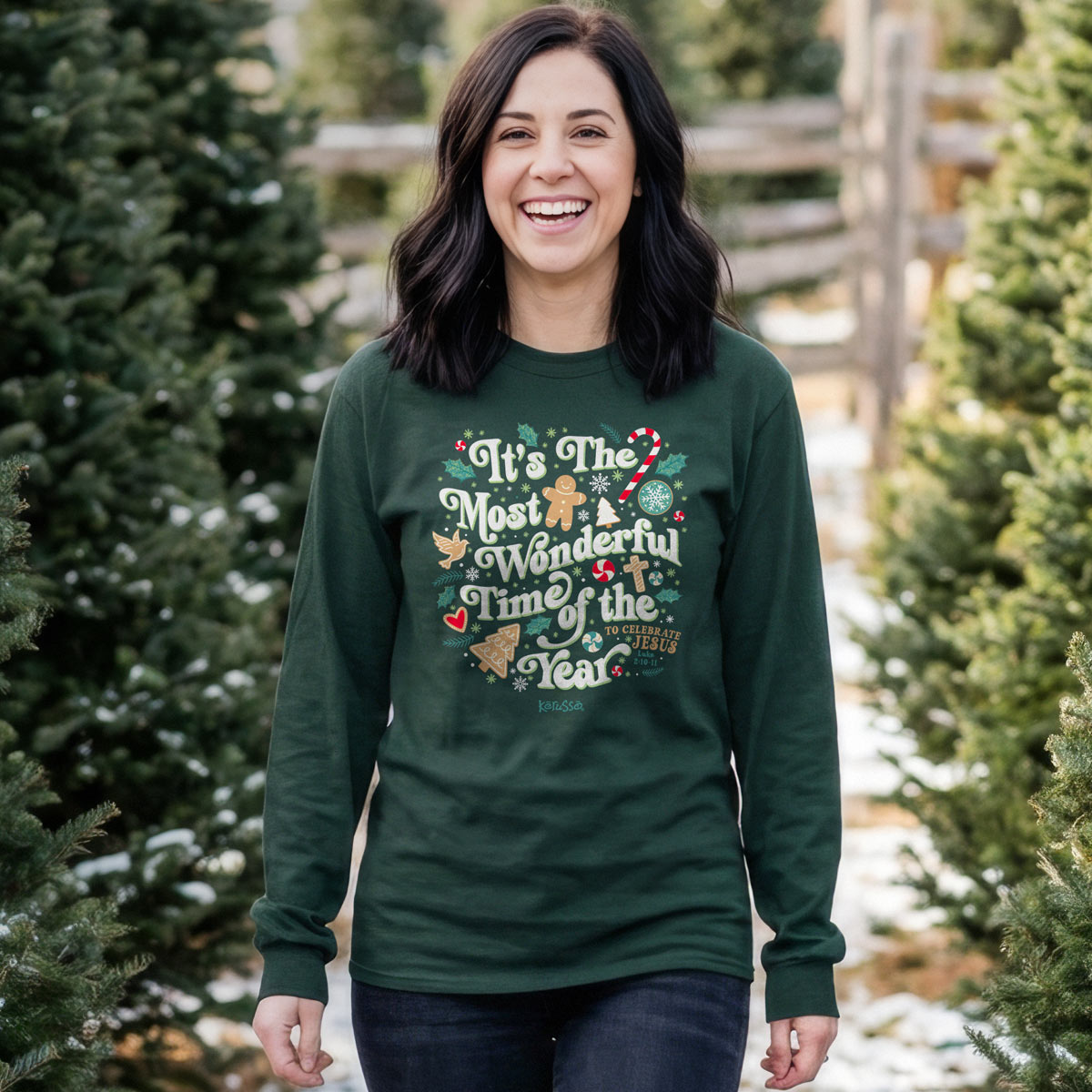 Kerusso Christmas Long Sleeve T-Shirt Wonderful