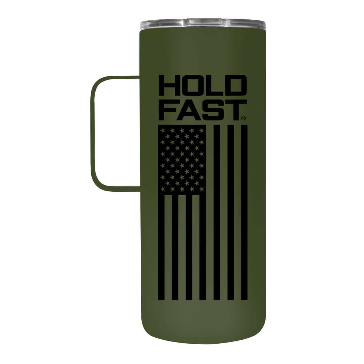 HOLD FAST 22 oz Stainless Steel Tumbler With Handle Freedom Flag