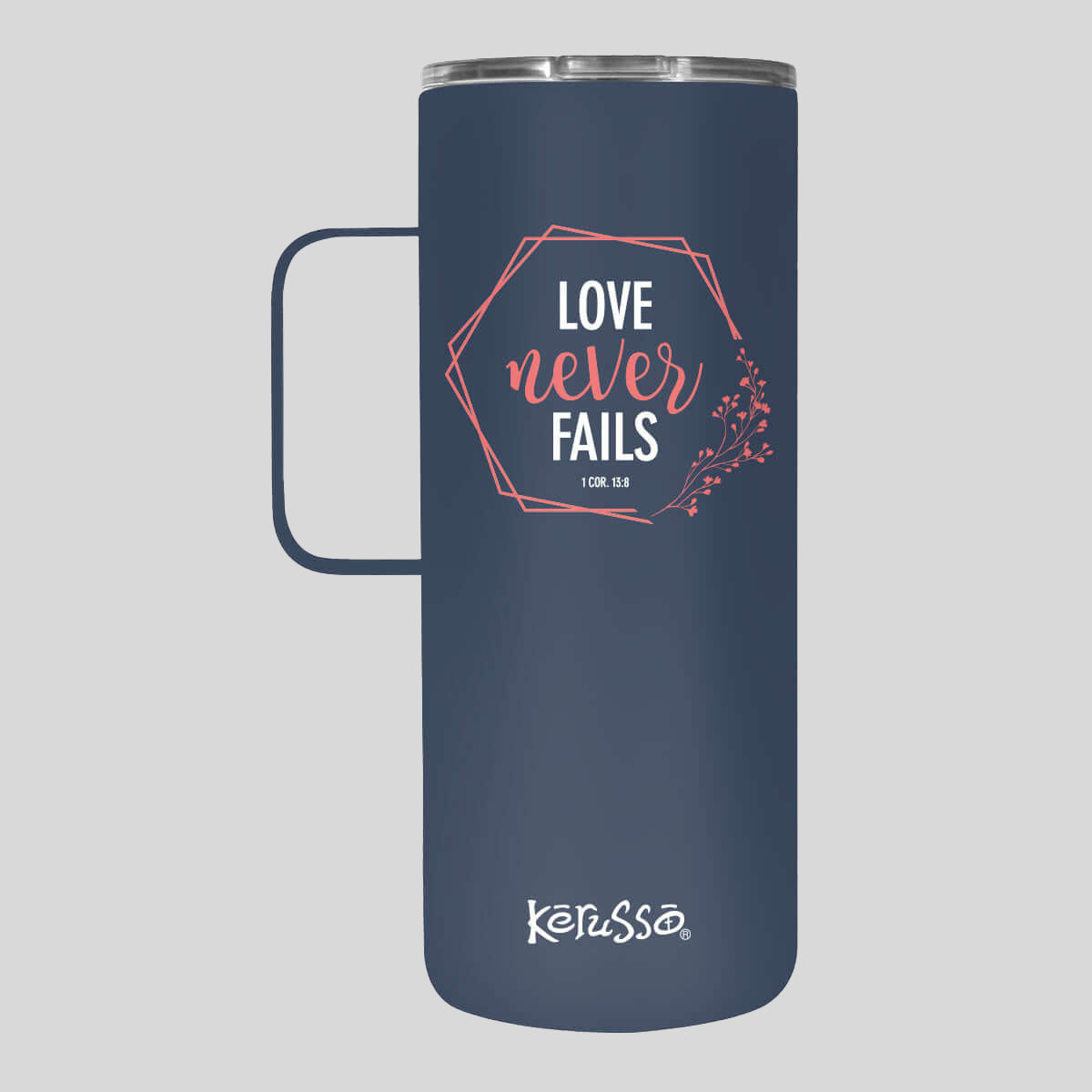Kerusso Love Never Fails Hexagon 22 oz Stainless Steel Mug Main image