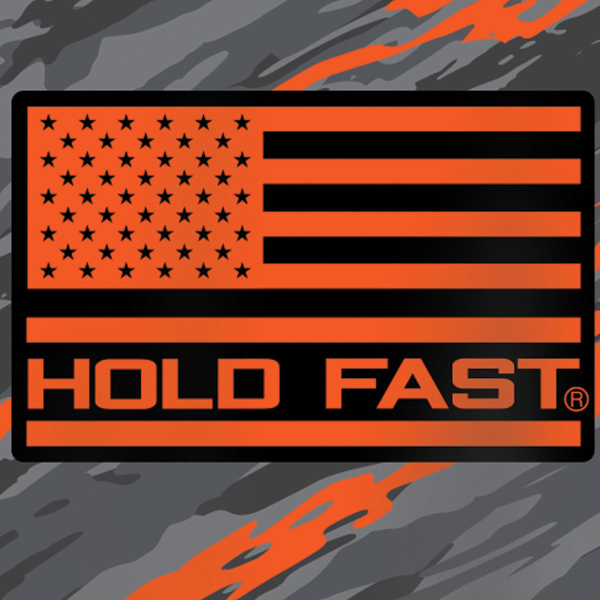 HOLD FAST 30 oz Stainless Steel Tumbler Orange Stripe Camo Secondary image