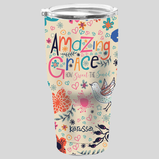Kerusso 30 oz Stainless Steel Tumbler Amazing Grace