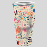 Kerusso 30 oz Stainless Steel Tumbler Amazing Grace