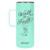 Kerusso 22 oz Stainless Steel Mug With Handle Walk By Faith