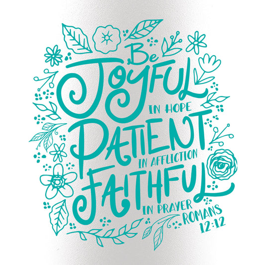 Kerusso 40 oz Stainless Steel Mug With Straw Be Joyful