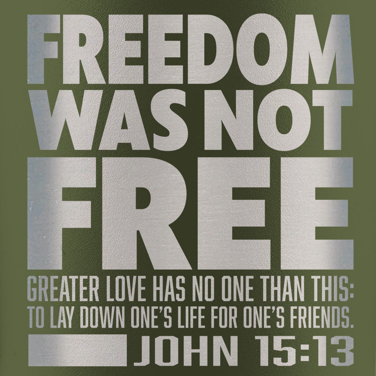 Kerusso 40 oz Stainless Steel Mug With Straw Freedom Was Not Free Secondary image