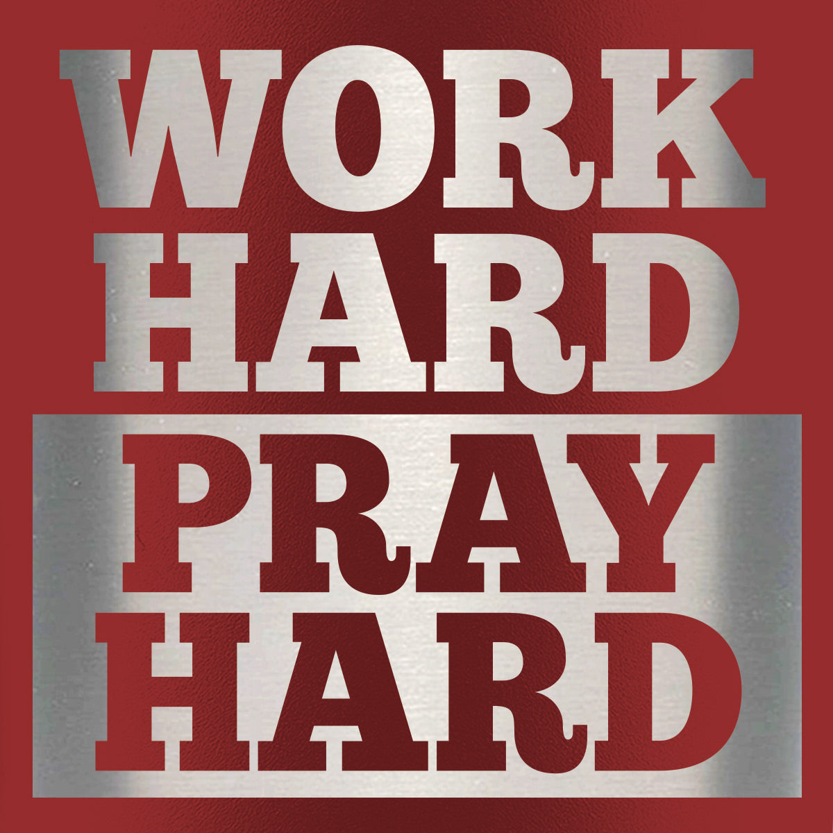 Kerusso 40 oz Stainless Steel Mug With Straw Work Hard Pray Hard