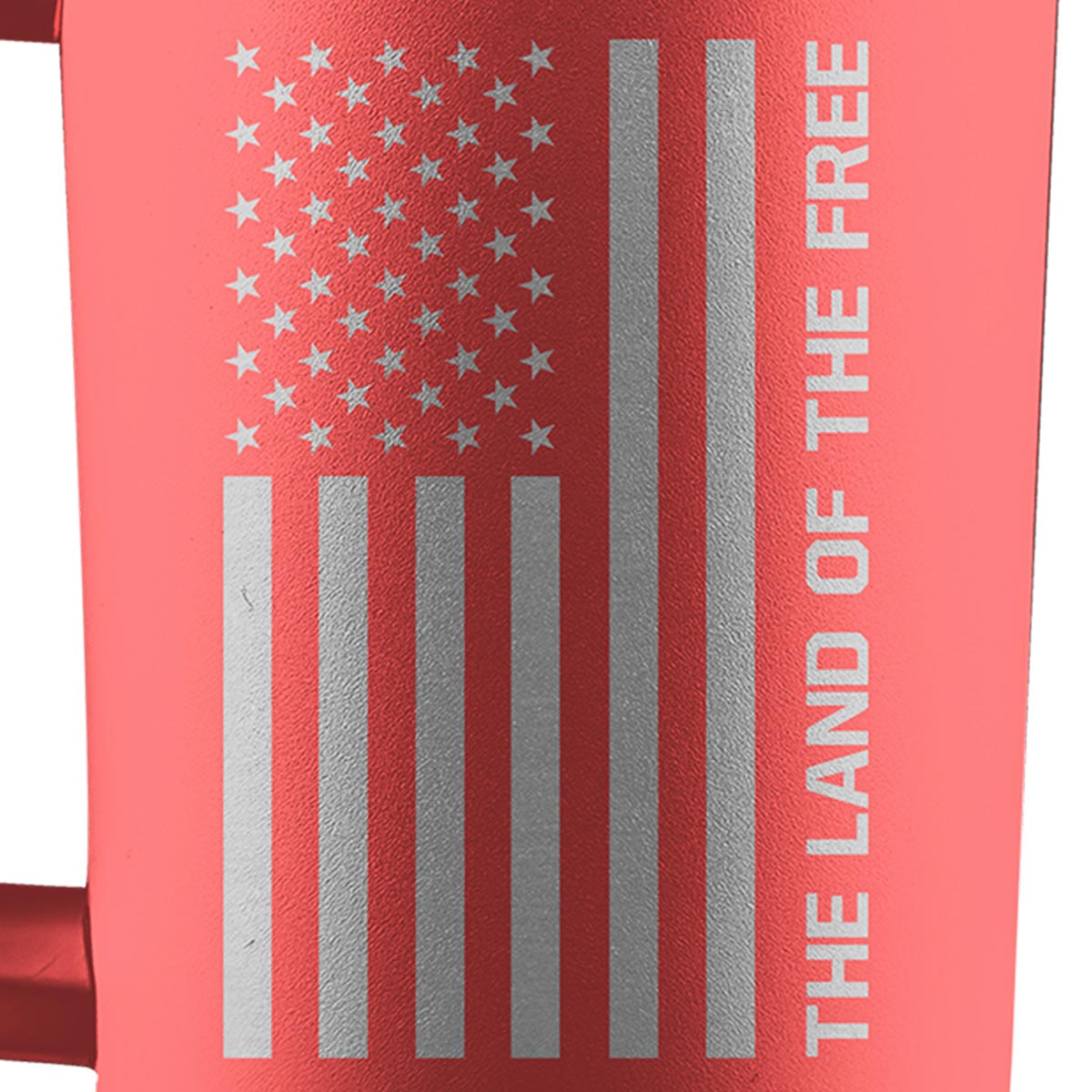 HOLD FAST 40 oz Stainless Steel Mug With Straw Land Of The Free Watermelon Secondary image