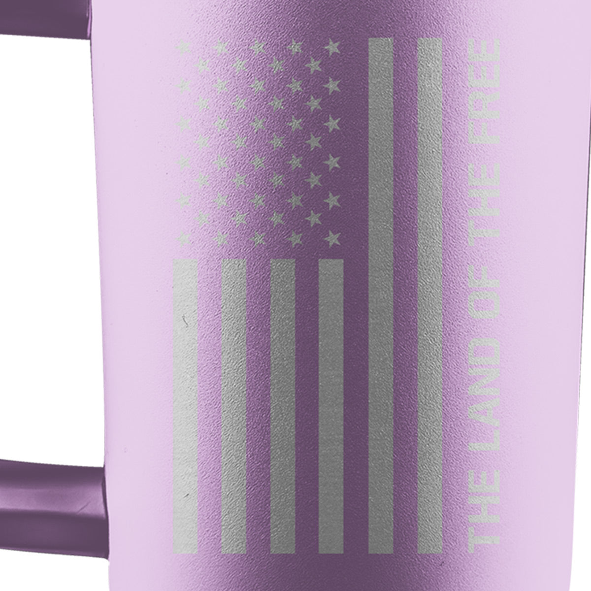 HOLD FAST 40 oz Stainless Steel Mug With Straw Land Of The Free Violet Secondary image