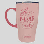 Kerusso 15 oz Stainless Steel Mug With Handle Love Never Fails