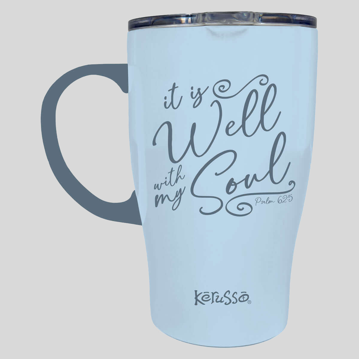 Kerusso 15 oz Stainless Steel Mug With Handle It Is Well Main image