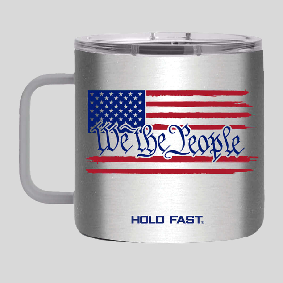HOLD FAST 14 oz Stainless Steel Mug With Handle We The People Main image