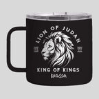 Kerusso 14 oz Stainless Steel Mug With Handle Lion Of Judah