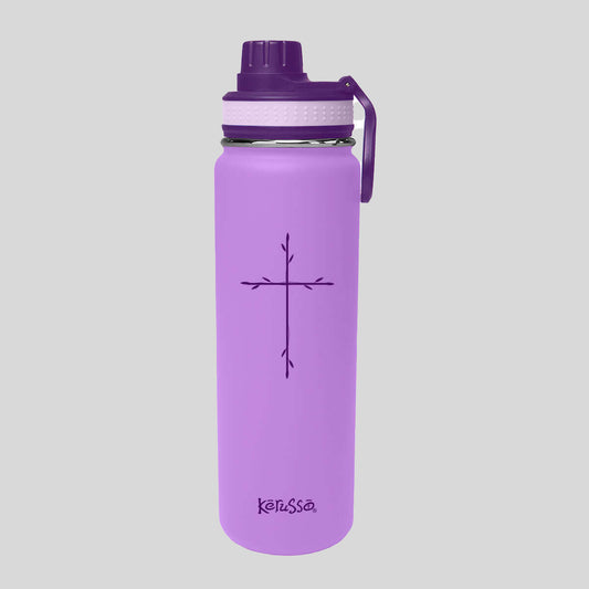 Kerusso 24 oz Stainless Steel Bottle Vine Cross