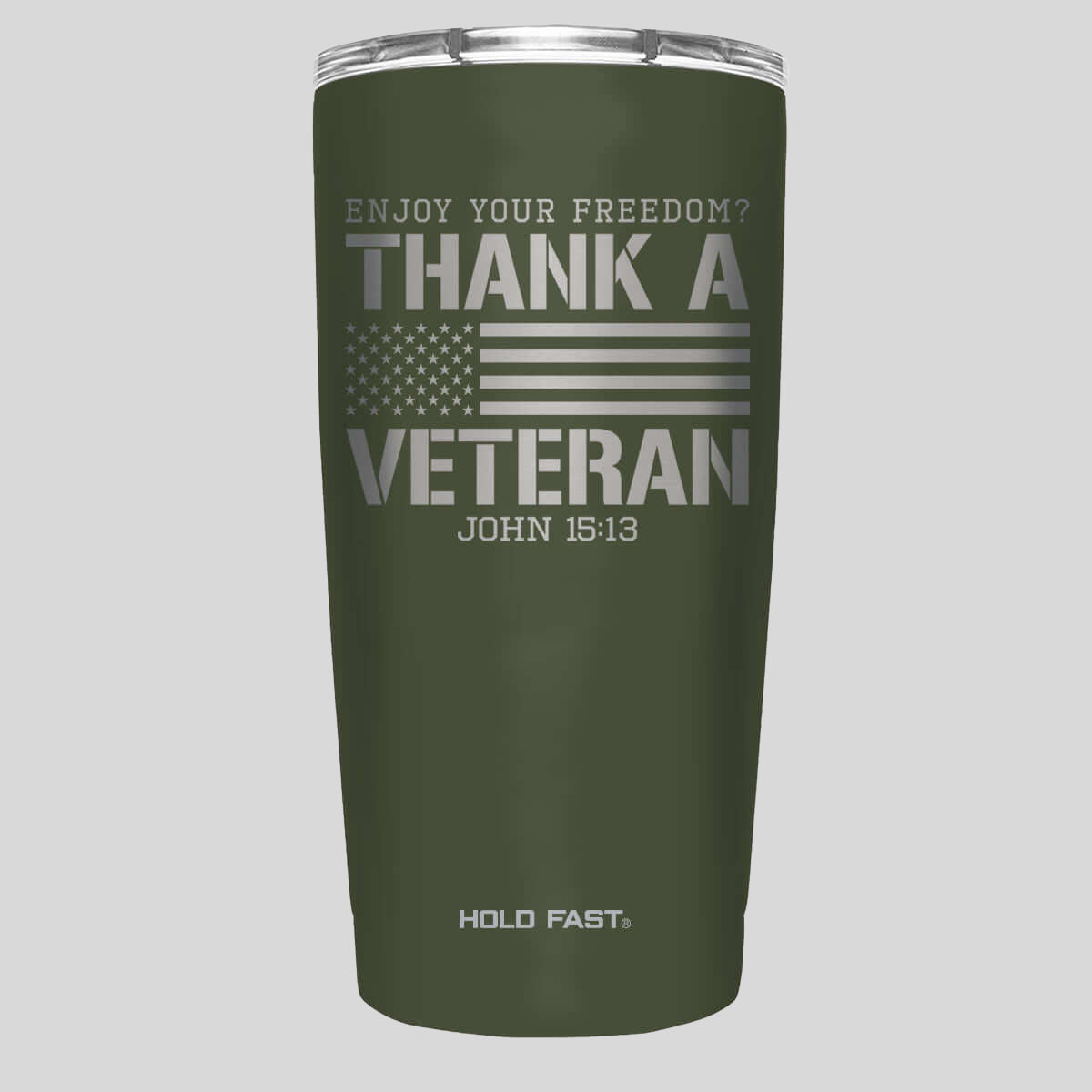 HOLD FAST 20 oz Stainless Steel Tumbler Thank A Veteran Main image