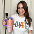 Kerusso 30 oz Stainless Steel Mug With Straw Hope