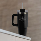 Kerusso 30 oz Stainless Steel Mug With Straw It Is Finished