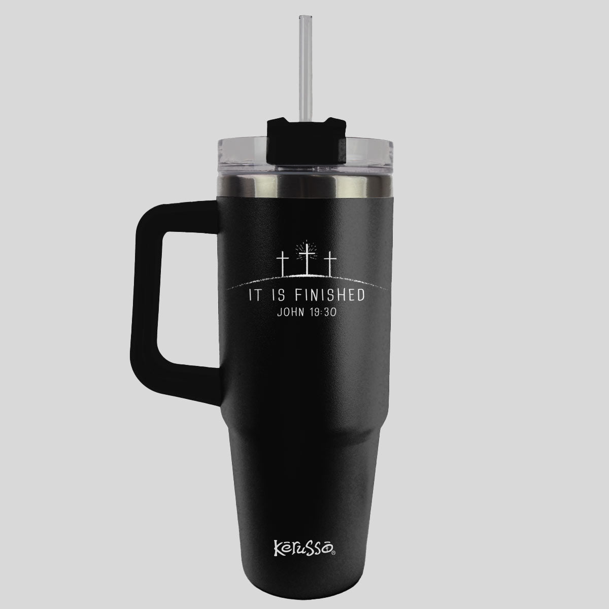 Kerusso 30 oz Stainless Steel Mug With Straw It Is Finished Main image