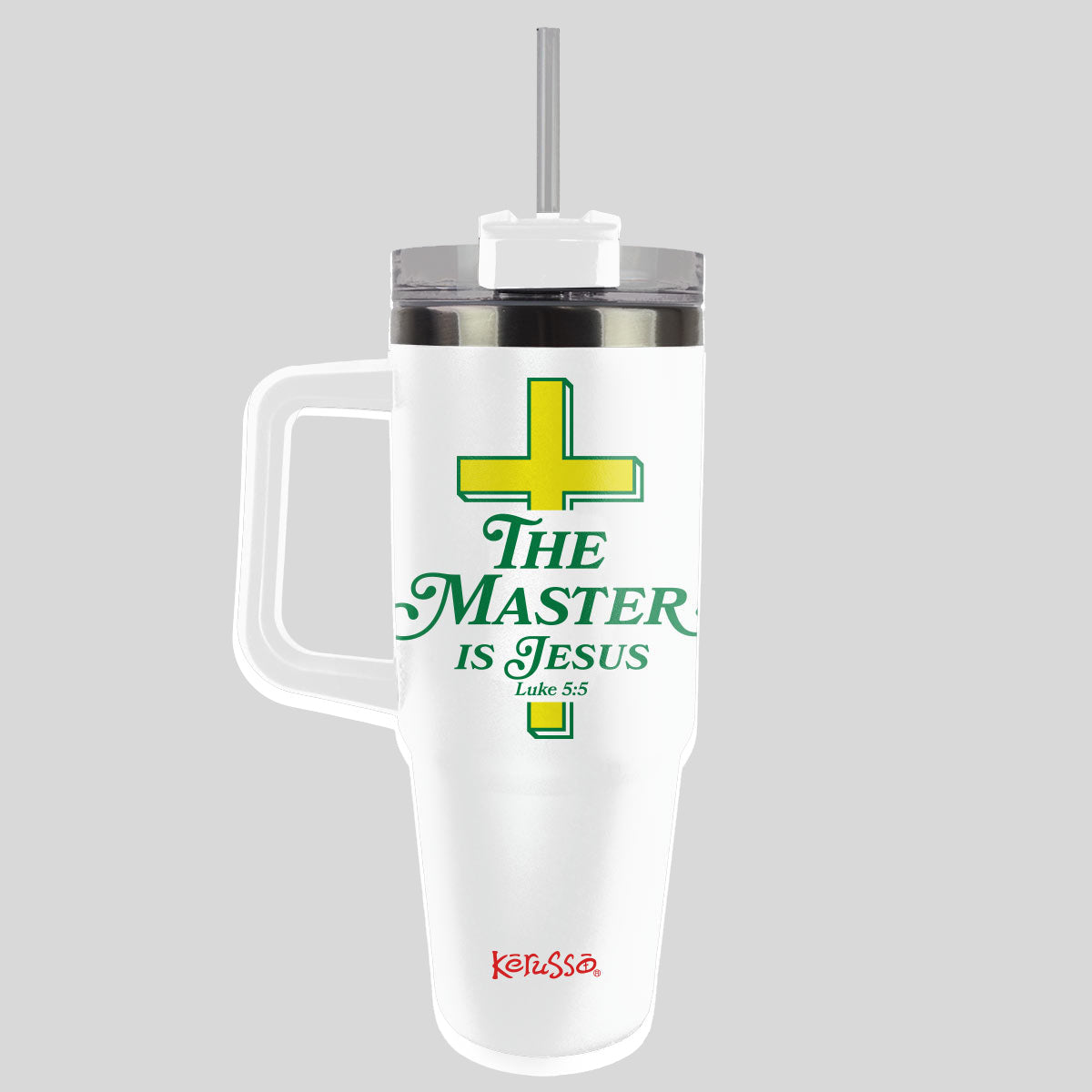 Kerusso 30 oz Stainless Steel Mug With Straw The Master Main image