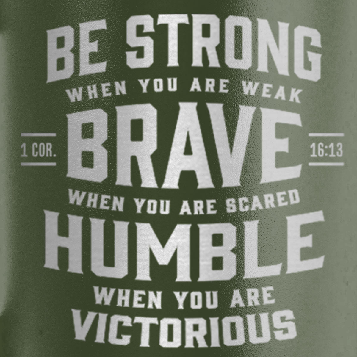 HOLD FAST 30 oz Stainless Steel Mug With Straw Strong Brave Humble Secondary image